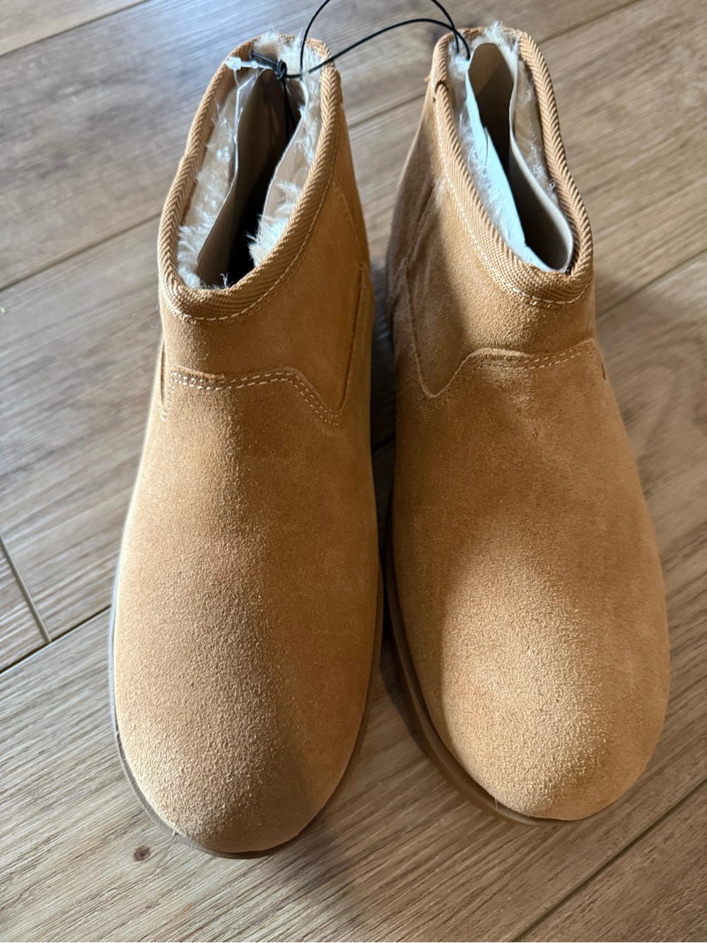 Time and Tru Women's Tan Suede Ankle Booties